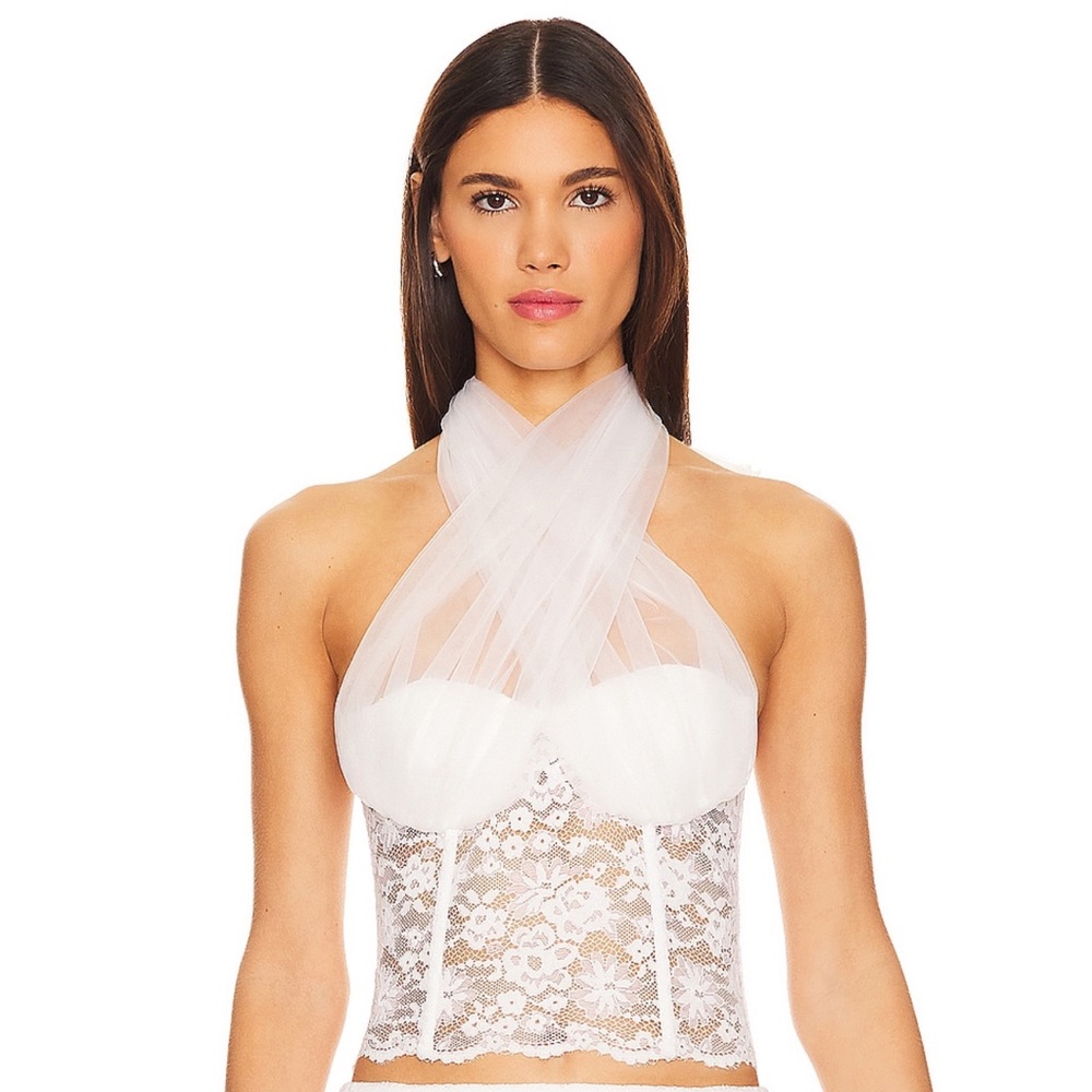 Lovers + Friends Elliot Top in White Lace NWT - Picture 1 of 8